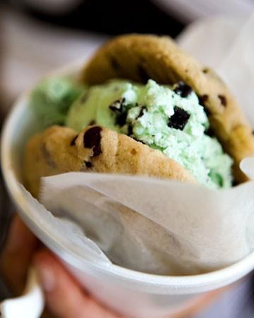 Chocolate Chips Mint Chip Ice Cream Sandwiches - Fun Food Catering
