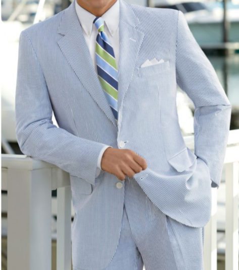 Jos A Bank - Stays Cool 2-Button Seersucker Suit