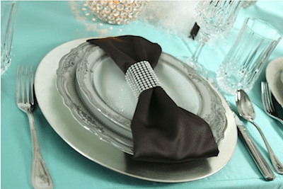A Glittering Napkin Ring Adds Glam Image Provided By Baker Party Rentals