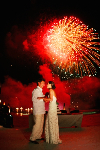 Send up the fireworks Image provided by Robert Evans Studios - WeddingCompass.com